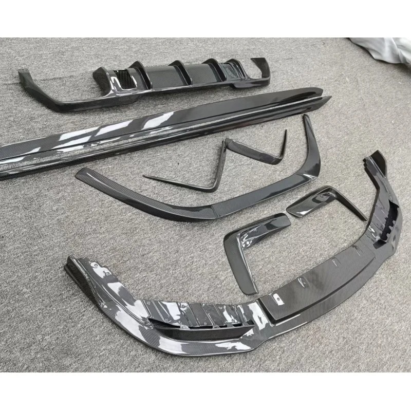 Suitable for  M8 Modified V Model Carbon Fiber Small Surround, Front Lip, Front Fog Cover, Side Skirt, Rear Lip, Tail Wing